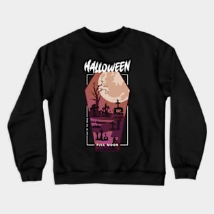 Halloween - day of the dead - full moon Crewneck Sweatshirt